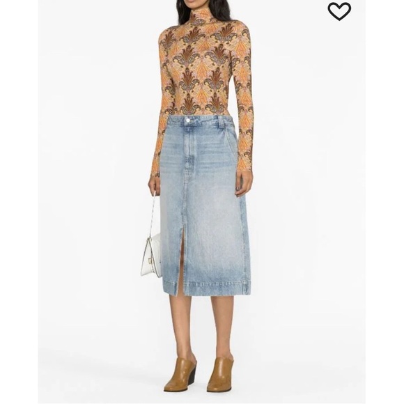 ETRO patchwork print turtleneck long sleeve top - Picture 5 of 6